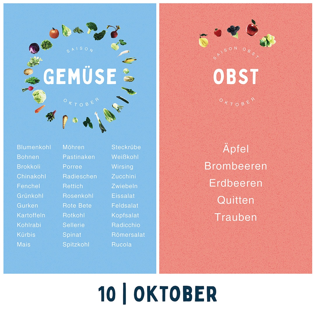 Saisonkalender Oktober